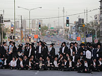 4-е шоссе перекрыто из-за акции протеста ультраортодоксов