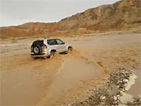 Наводнение на 40-м шоссе в Негеве. ВИДЕО