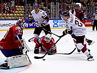 Фантастическая победная шайба латышей. Сборные Швейцарии и Латвии победили в овертайме