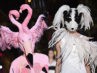 Кролики, фламинго и пантеры на неделе моды в Париже. Фоторепортаж 
