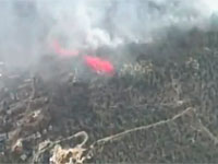 Полиция сняла с воздуха пожар, бушующий возле Бейт-Шемеша. ВИДЕО