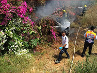 В горящем автомобиле в Нетании обнаружено тело мужчины