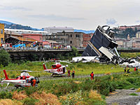 Спасательные работы в Генуе приостановлены: угроза обрушения опор моста