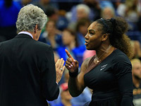 Серена Уильямс оштрафована на 17 тысяч долларов за нарушения и оскорбление судьи