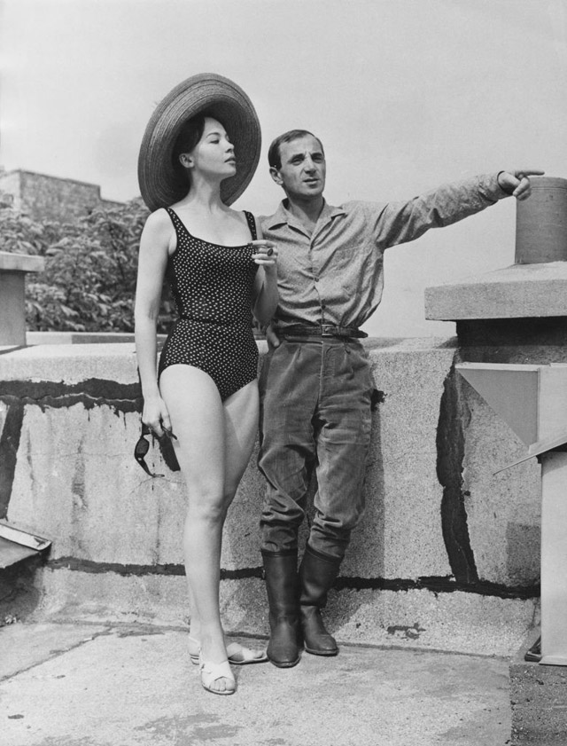 1962. Актриса Лесли Карон и Шарль Азнавур 1962. Актриса Лесли Карон и Шарль Азнавур