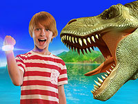 Остров динозавров в океане есть