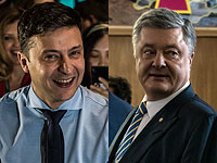 Владимир Зеленский и Петр Порошенко в Киеве, 31 марта 2019 года