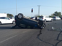 На 356-й трассе перевернулся автомобиль