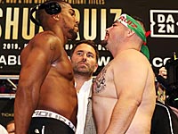 Взвешивание в Нью-Йорке: Джошуа на 9 кг тяжелее Руиса