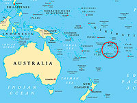 Между островами Тонга и Самоа произошло землетрясение магнитудой 5,8