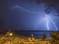 За последние сутки над Израилем было зарегистрировано 188 молний