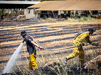 Ночью возник сильный пожар около Эльада