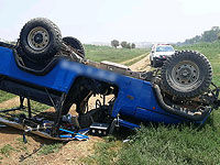 На Голанских высотах перевернулся внедорожник, тяжело травмирован мужчина