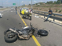 ДТП около Ашдода, тяжело травмирован мотоциклист