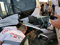 ДТП на 55-й трассе между израильским автобусом и палестинской легковушкой: четверо погибших