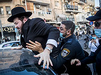 Полиция продолжает разгонять скопления ультраортодоксов, задержаны десятки человек