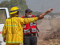 В поселке Хинанит вспыхнул сильный пожар