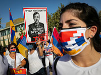 Акция протеста армянской общины против войны в Нагорном Карабахе. Фоторепортаж
