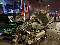 На 3-м шоссе в результате столкновения с автобусом пострадал начинающий водитель