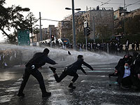 Протест ультраортодоксов в Иерусалиме против ареста 