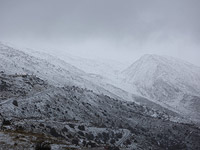 На холмах севера Израиля выпал снег