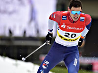 Лыжные гонки. Британец врезался в рекламный щит и сломал ногу