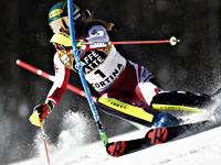 Слалом. Чемпионкой мира стала Катарина Линсбергер. Израильтянка не финишировала