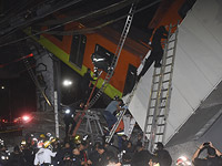 В Мехико обрушился метромост вместе с поездом, множество жертв