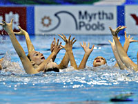 Синхронное плавание. Впервые в истории израильтянки завоевали бронзовую медаль чемпионата Европы