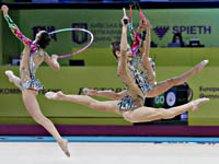 Кубок мира по художественной гимнастике. Израильтянки завоевали бронзовую медаль. Сборная Израиля заняла третье место в медальном зачете