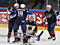 Чемпионат мира по хоккею. Джастин Абделькадер получил травму. Американцы победили немцев