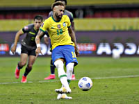 Отборочный матч чемпионата мира. Неймар реализовал пенальти и сделал голевую передачу