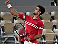 Новак Джокович вышел в полуфинал Открытого чемпионата Франции