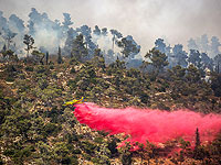Сильный пожар рядом с Бейтар-Илитом, в воздух подняты самолеты