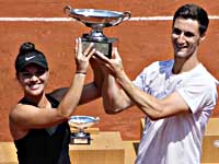 Финал Открытого чемпионата Франции в миксте. Российская пара проиграла