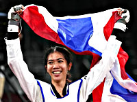 Олимпиада. Тхэквондо. Чемпионкой стал спортсменка из Таиланда