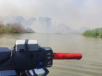 Из-за лесного пожара эвакуированы отдыхающие с пляжа Амнун на озере Кинерет