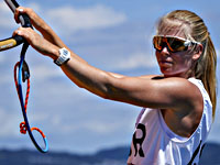 Олимпиада. RS:X. Катя Спичаков выиграла 12-ю гонку