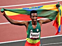 Олимпиада. Легкая атлетика. В беге на 10000 метров чемпионом стал спортсмен из Эфиопии