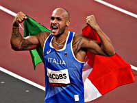 Олимпиада. на стометровке победил итальянец