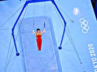 Олимпиада. Упражнения на кольцах. Золото и серебро завоевали китайские гимнасты. Россиянин на шестом месте