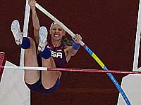 Олимпиада. Прыжки с шестом. У американки сломался шест и она не вышла в финал
