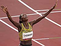 Олимпиада. Бег на 3000 метров с препятствиями. Победила спортсменка из Уганды