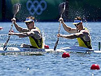 Олимпиада. Байдарка-двойка. Победили австралийцы. Белорусы на седьмом месте