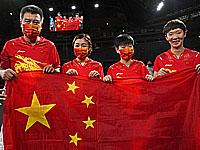 Олимпиада. Настольный теннис. В командном турнире победили китаянки