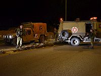 Автомобильный теракт в Самарии: травмирован охранник, водитель, совершивший наезд, застрелен