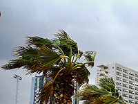 В Кирьят-Ате порывами ветра разрушен навес над балконом на седьмом этаже