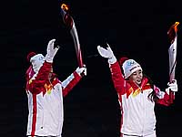 Зажжен огонь Пекинской олимпиады