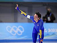 Олимпиада. Конькобежный спорт. Золотую медаль завоевал швед, установивший рекорд