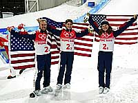 Олимпиада. Фристайл. В командных соревнованиях по акробатике победила сборная США